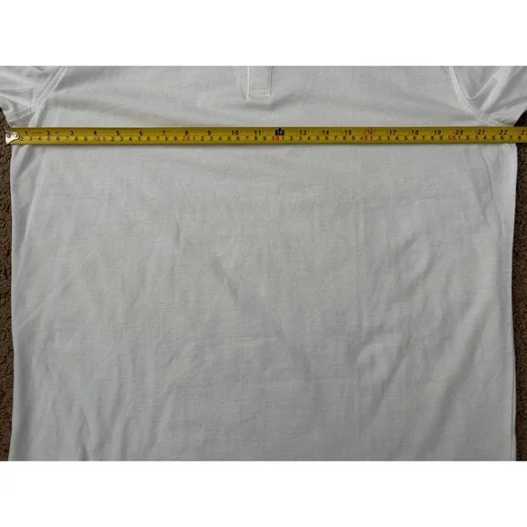 New NWT Oliver & Burke Short Sleeve Polo Shirt White Green Blue Striped XL JBHS - Picture 5 of 10